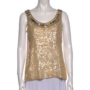 GORGEOUS CHLOE silk scoop neck top-  fits medium/ Large loose fit- QUALITY